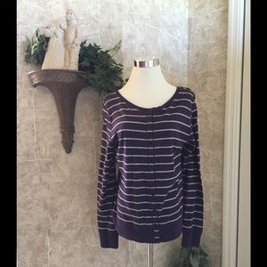 Purple Striped Top, NEW Sz Large